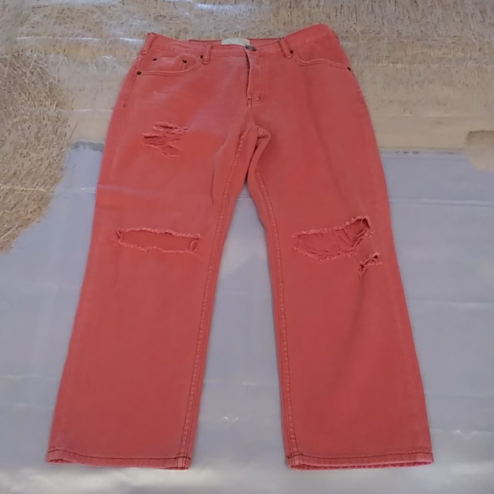 One Teaspoon Denim Pants coral color new with no tag